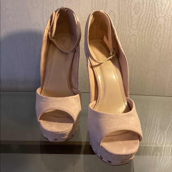 SHOE-DAZZLE STUDDED OPEN TOE PATITA BLOCK HEEL SHOES SZ 9 - Picture 4 of 8